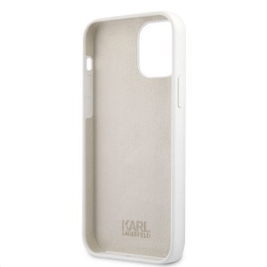 iPhone 12 / iPhone 12 Pro Karl Lagerfeld KLHCP12MSLCHWH Choupette Head szilikon tok fehér