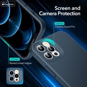 iPhone 12 Pro Max ESR Cloud Soft MagSafe tok kék