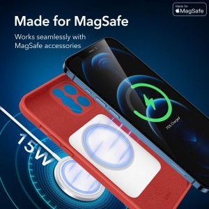 iPhone 12 Pro ESR Cloud Soft MagSafe tok piros
