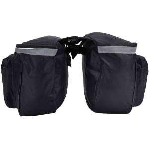 Biciklis táska hátsó csomagtartóra 37 x 26 x 30 cm vállpánttal fekete