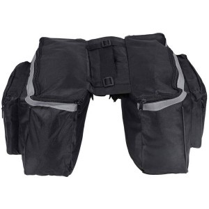 Biciklis táska hátsó csomagtartóra 37 x 26 x 30 cm vállpánttal fekete