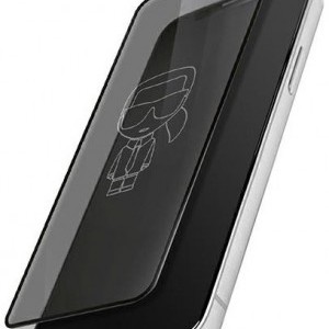 Karl Lagerfeld KLSPP12MTR Magic Logo kijelzővédő üvegfólia iPhone 12/12 Pro fekete
