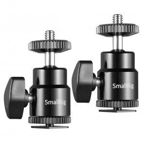 SmallRig mini gömbfej 1/4-es csatlakozással, vakupapucs adapterrel 2db-os (2059) 