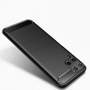 Samsung A22 5G Tech-Protect carbon mintájú TPU tok fekete
