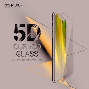 Huawei P Smart 2021 Roar 9H kijelzővédő üvegfólia 5D fekete