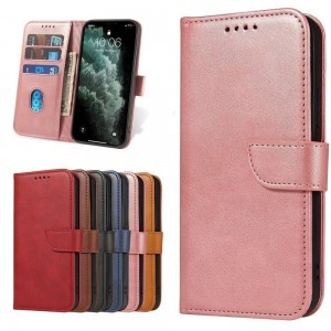 Xiaomi Redmi Note 10 / Redmi Note 10S Elegant mágneses bőr fliptok pink