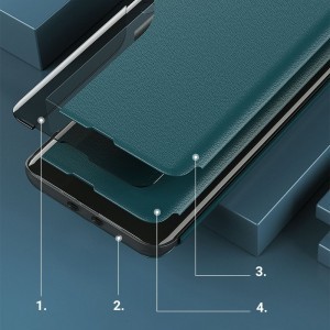 Xiaomi Redmi K40 Pro+ / K40 Pro / K40 / Poco F3 Eco Leather View Case intelligens fliptok fekete