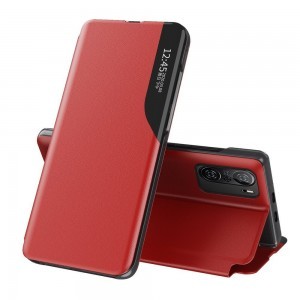Xiaomi Redmi K40 Pro+ / K40 Pro / K40 / Poco F3 Eco Leather View Case intelligens fliptok piros