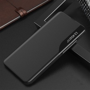 Xiaomi Redmi Note 10 Pro Eco Leather View Case intelligens fliptok fekete