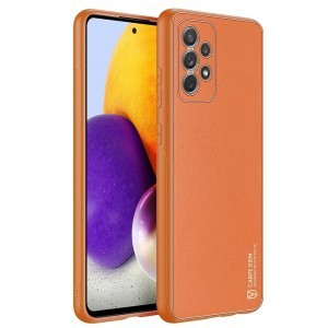 Samsung A72 4G Dux Ducis Yolo Elegáns Tok TPU és PU anyagból készülékhez narancssárga