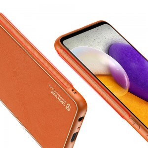 Samsung A72 4G Dux Ducis Yolo Elegáns Tok TPU és PU anyagból készülékhez narancssárga