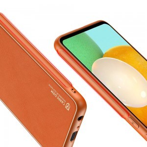 Samsung A52 5G / A52 4G Dux Ducis Yolo Elegáns Tok TPU és PU anyagból készülékhez narancssárga