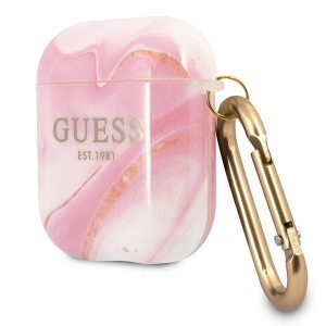 Guess GUA2UNMP Marble AirPods 1/2 tok pink