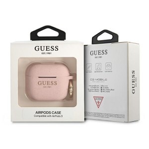 Guess GUA3SGGEP Silicone Glitter AirPods 3 tok pink