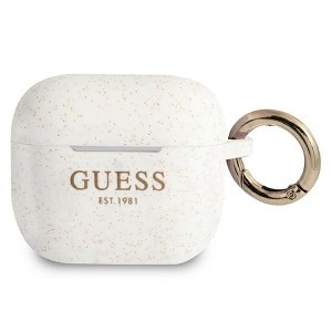 Guess GUA3SGGEH Silicone Glitter AirPods 3 tok fehér