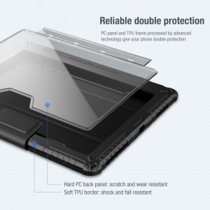 iPad 12.9 2020/2021 Nillkin Bumper PRO Protective Stand tok fekete