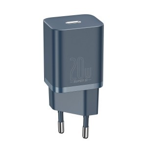 Baseus Super Si Hálózati töltő adapter QC + USB Type-C - Lightning 1m kábel 20W kék (TZCCSUP-B03)