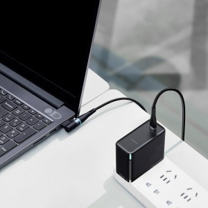 Baseus Zinc Mágneses kábel USB Type-C - Lenovo Square 100W 2m fekete (CATXC-U01)