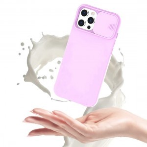 iPhone 12 mini Nexeri Szilikon tok kameralencse védővel lila