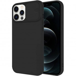 iPhone 12 Pro Max Nexeri Szilikon tok kameralencse védővel fekete