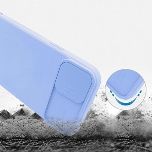 iPhone 12 Pro Max Nexeri Szilikon tok kameralencse védővel világoskék