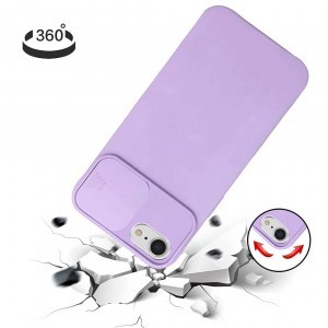 iPhone 12 Pro Max Nexeri Szilikon tok kameralencse védővel lila