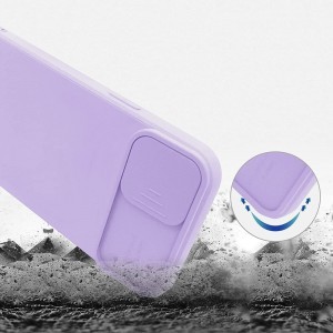 iPhone 12 Nexeri Szilikon tok kameralencse védővel lila