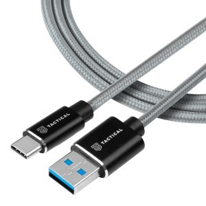 Tactical 022 Fast Rope Kevlar kábel USB-A - USB Type-C 1m szürke