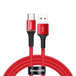 Baseus Halo HW USB - USB Type-C QC 3.0 5A 2m kábel piros (CATGH-H09)