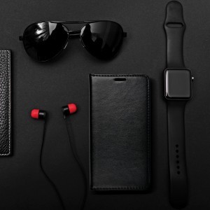 Xiaomi Mi 11 Ultra Mágneses környezetbarát bőr fliptok fekete