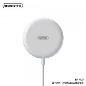 Remax Vezeték nélküli gyorstöltő MagSafe kompatibilis 15W RP-W27 fehér