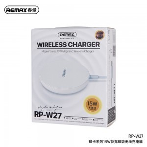 Remax Vezeték nélküli gyorstöltő MagSafe kompatibilis 15W RP-W27 fehér