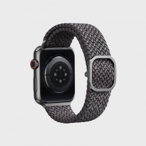 Apple Watch 38/40/41 mm Uniq Aspen fonott szíj szürke