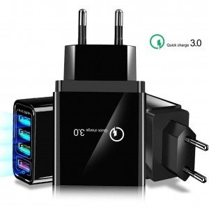 Nexeri Hálózati töltő adapter 4x USB QC 3.0 fekete