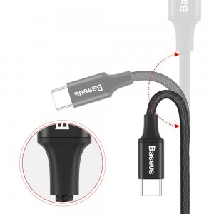 Baseus Rapid Nylon fonatos kábel USB - USB Type-C 2A 2m fekete (CATSU-C01)