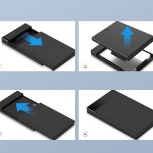 Ugreen HDD SSD 2,5'' SATA USB 3.2 Gen 1 (5 Gbps) micro USB SuperSpeed külső ház + kábel (US221 30848)