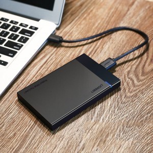 Ugreen HDD SSD 2,5'' SATA USB 3.2 Gen 1 (5 Gbps) micro USB SuperSpeed külső ház + kábel (US221 30848)