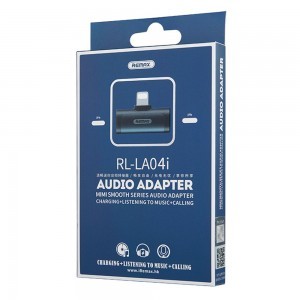 Remax SMOTH 2x Lightning audio adapter fekete