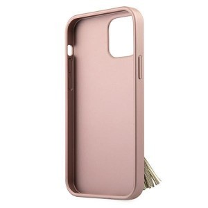 iPhone 12 Pro Max Guess Saffiano GUHCP12LRSSARG tok hátlapi gyűrűvel pink