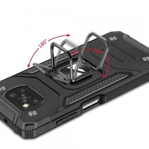 Xiaomi Poco X3 Pro / Poco X3 NFC Wozinsky Ring Armor Case Kickstand telefontok fekete