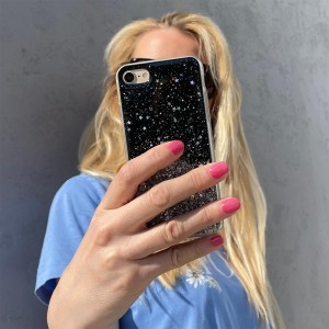 iPhone 12 Pro Max Wozinsky Star csillogó flitteres tok kék