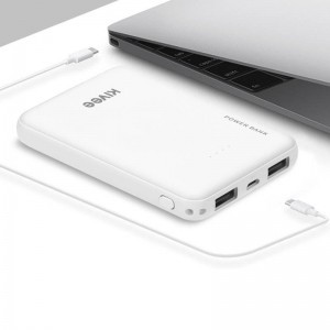 Kivee Powerbank 5000mAh (USB + Micro USB) fehér (KV-PT609)