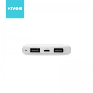 Kivee Powerbank 5000mAh (USB + Micro USB) fehér (KV-PT609)