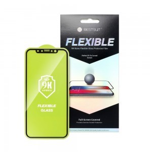 iPhone 7 Plus / 8 Plus Bestsuit Flexibilis 5D Nano 9H kijelzővédő üvególia fekete