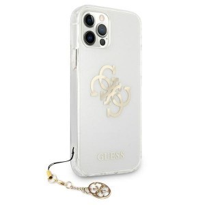 iPhone 12/ 12 Pro Guess GUHCP12MKS4GGO Gold Charms tok arany / átlátszó
