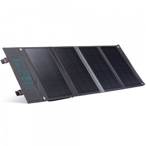 Choetech Hordozható napelemes töltő QC PD 36W - USB és USB Type-C szürke (SC006)
