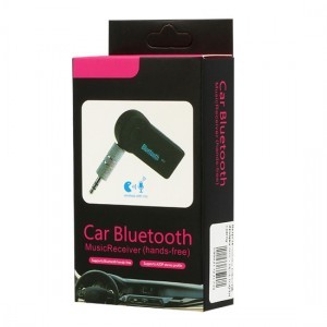 Bluetooth fogadó egység AUX adapter 3.5mm jack csatlakozóval fekete