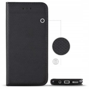 Motorola Moto E6S Mágneses fliptok fekete