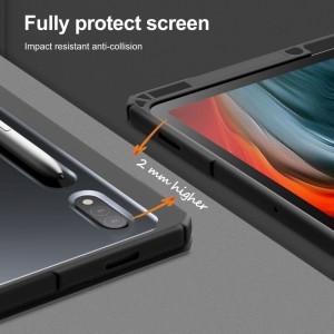Samsung Tab S7 FE 5G 12.4 T730 / T736B Infiland Crystal Case Tok fekete