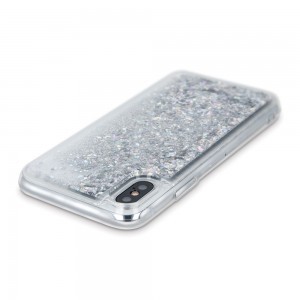 Samsung Galaxy A52 4G / A52 5G / A52S 5G Liquid Sparkle folyékony flitteres tok ezüst